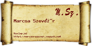 Marcsa Szevér névjegykártya